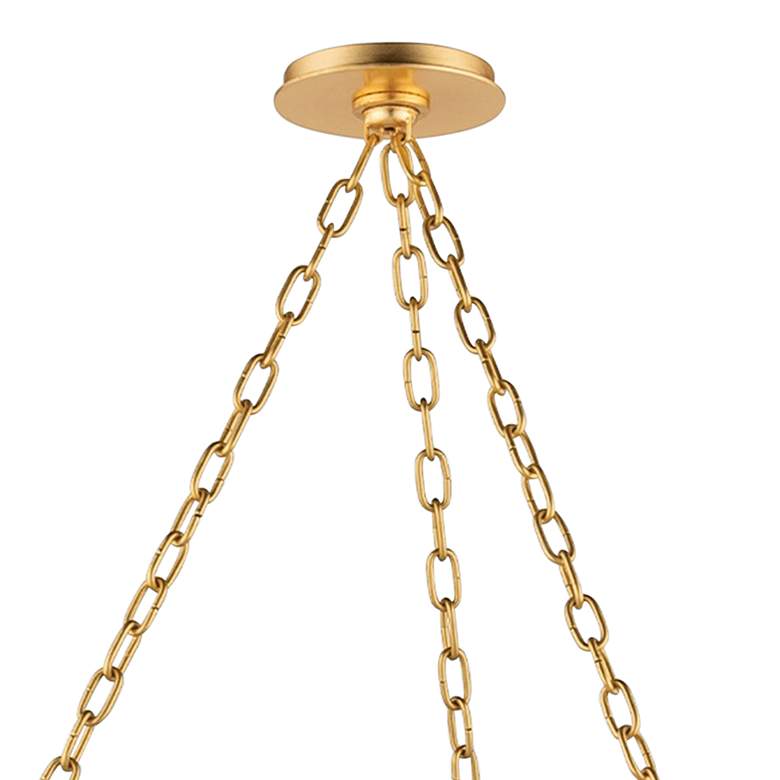 Image 4 Hudson Valley Banks 34 1/2"W Gold Leaf and Black Chandelier more views
