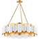 Hudson Valley Banks 34 1/2"W Gold Leaf and White Chandelier