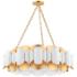 Hudson Valley Banks 34 1/2"W Gold Leaf and White Chandelier