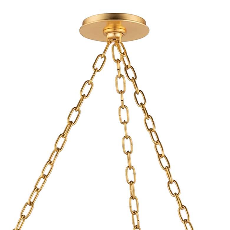 Image 4 Hudson Valley Banks 34 1/2"W Gold Leaf and White Chandelier more views