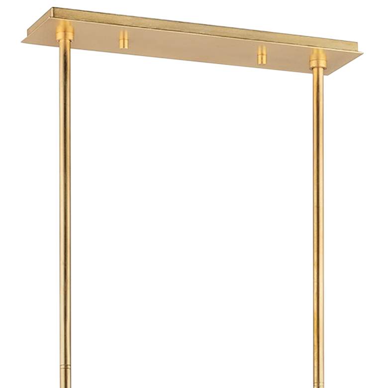 Image 4 Hudson Valley Banks 46"W Gold Leaf and Black Island Pendant more views