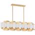 Hudson Valley Banks 46"W Gold Leaf and White Island Pendant