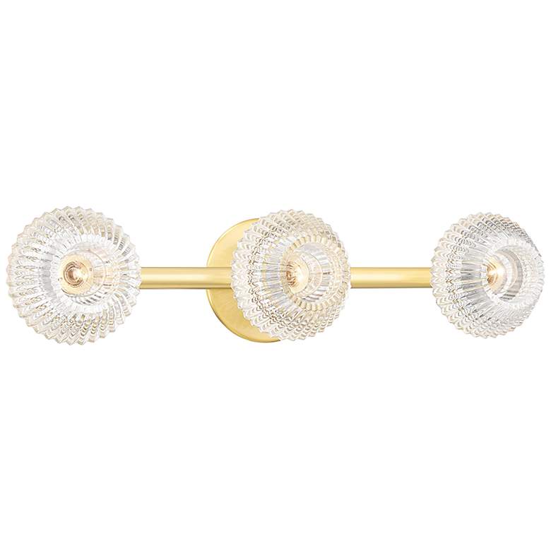 Image 1 Hudson Valley Barclay 25" Wide Aged Brass 3-Light Bath Light