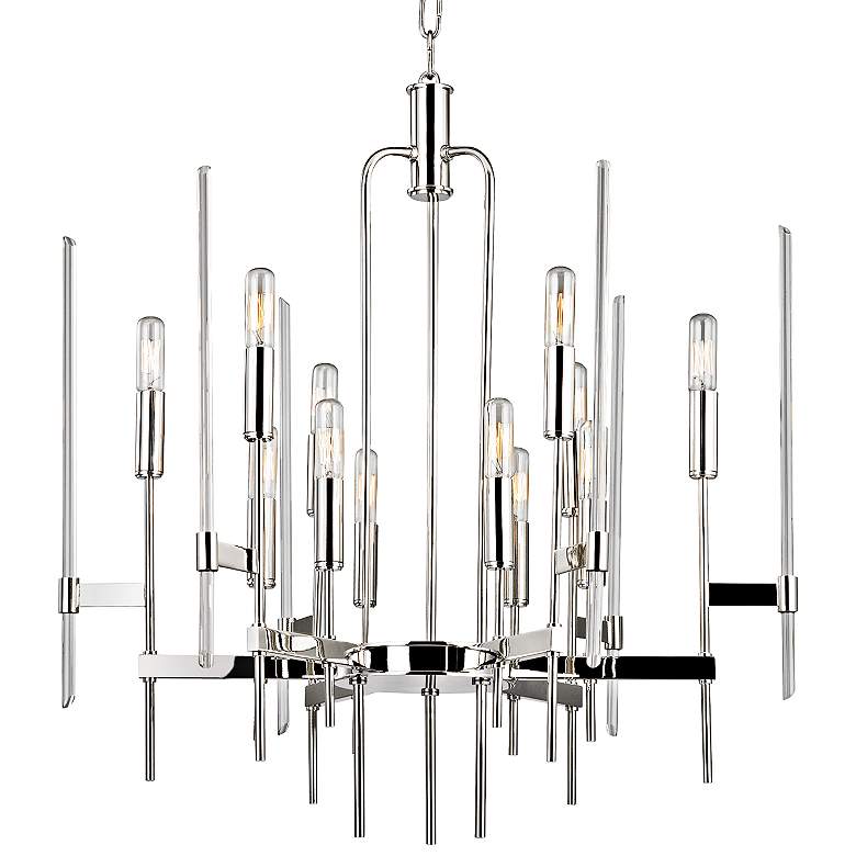 Image 2 Hudson Valley Bari 24" Wide Polished Nickel Chandelier