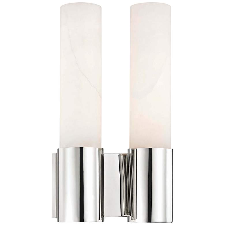 Image 1 Hudson Valley Barkley 14 1/4" High Nickel 2-Light LED Sconce