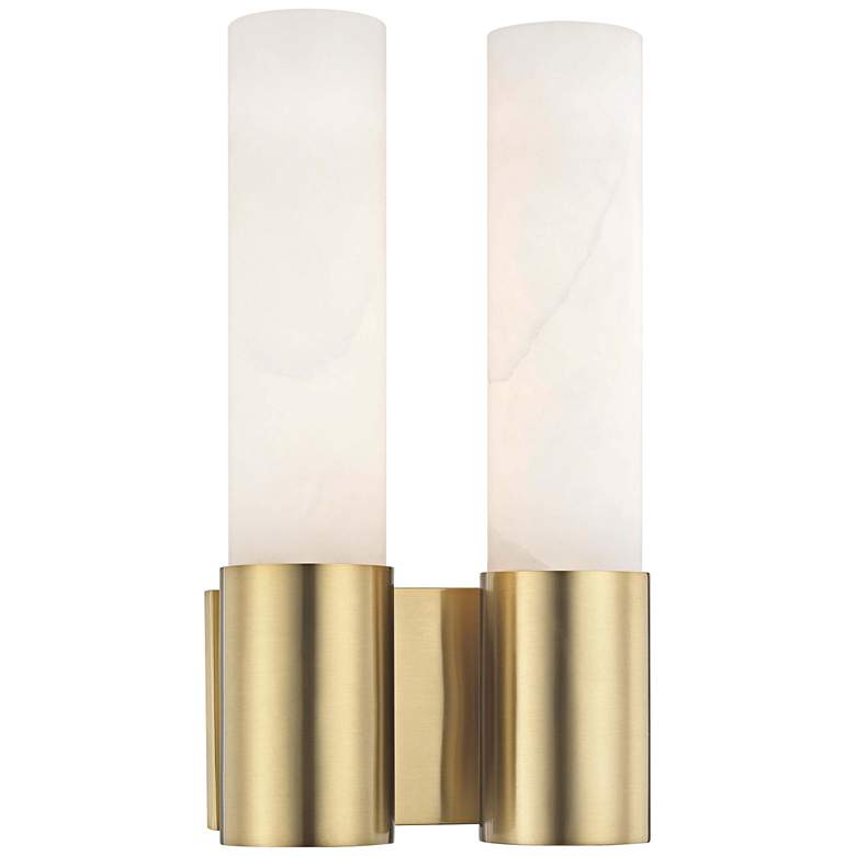 Image 1 Hudson Valley Barkley 14 1/4"H Brass 2-Light LED Wall Sconce