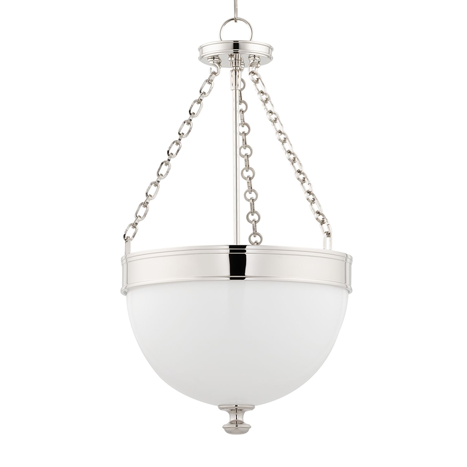 Image 2 Hudson Valley Barrington 14"W Polished Nickel Pendant Light more views