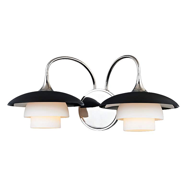 Image 1 Hudson Valley Barron 8 1/4"H 2-Light Polished Nickel Sconce