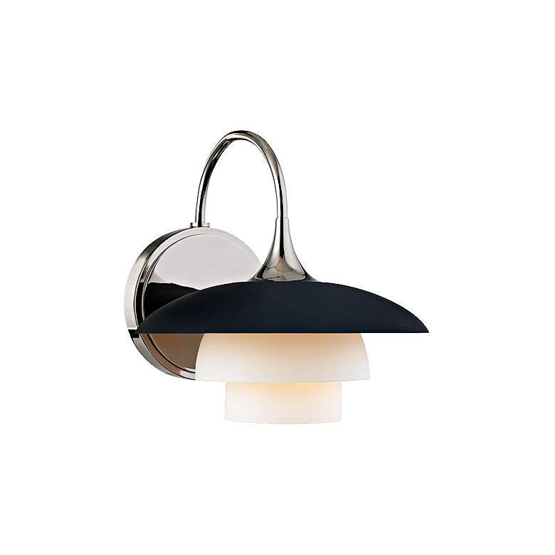 Image 1 Hudson Valley Barron 8 1/4"H Polished Nickel Sconce