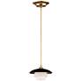 3_Hudson Valley Barron 8" Wide Modern Aged Brass and Black Mini-Pendant more views