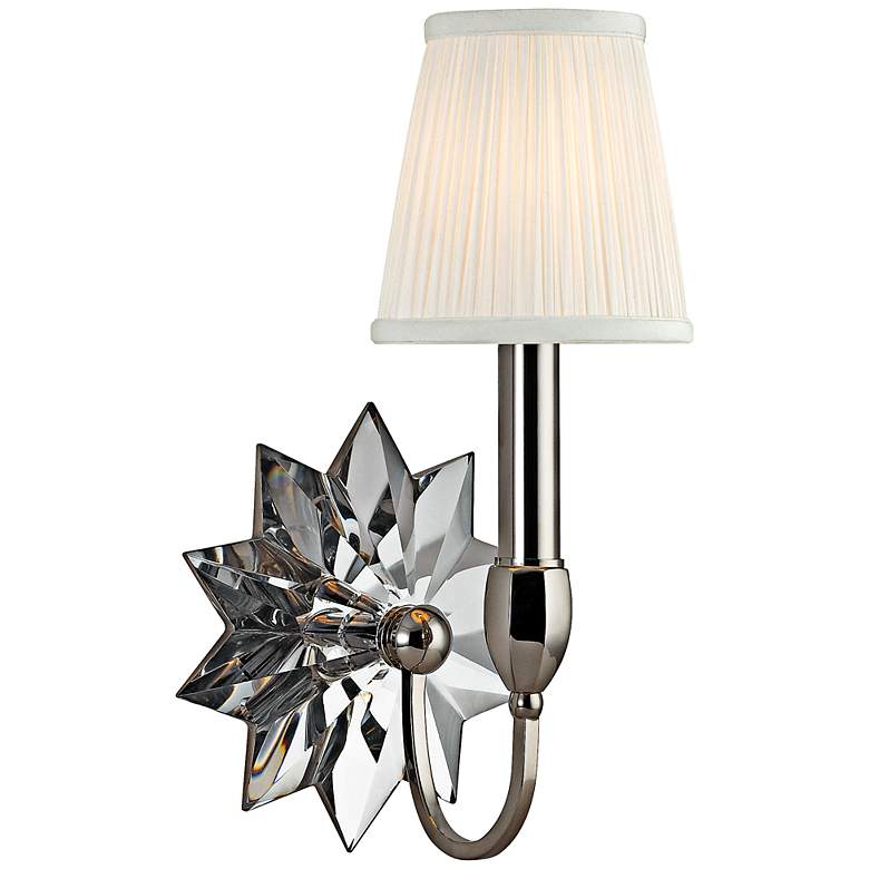 Image 1 Hudson Valley Barton 13 1/2 inchH Polished Nickel Wall Sconce