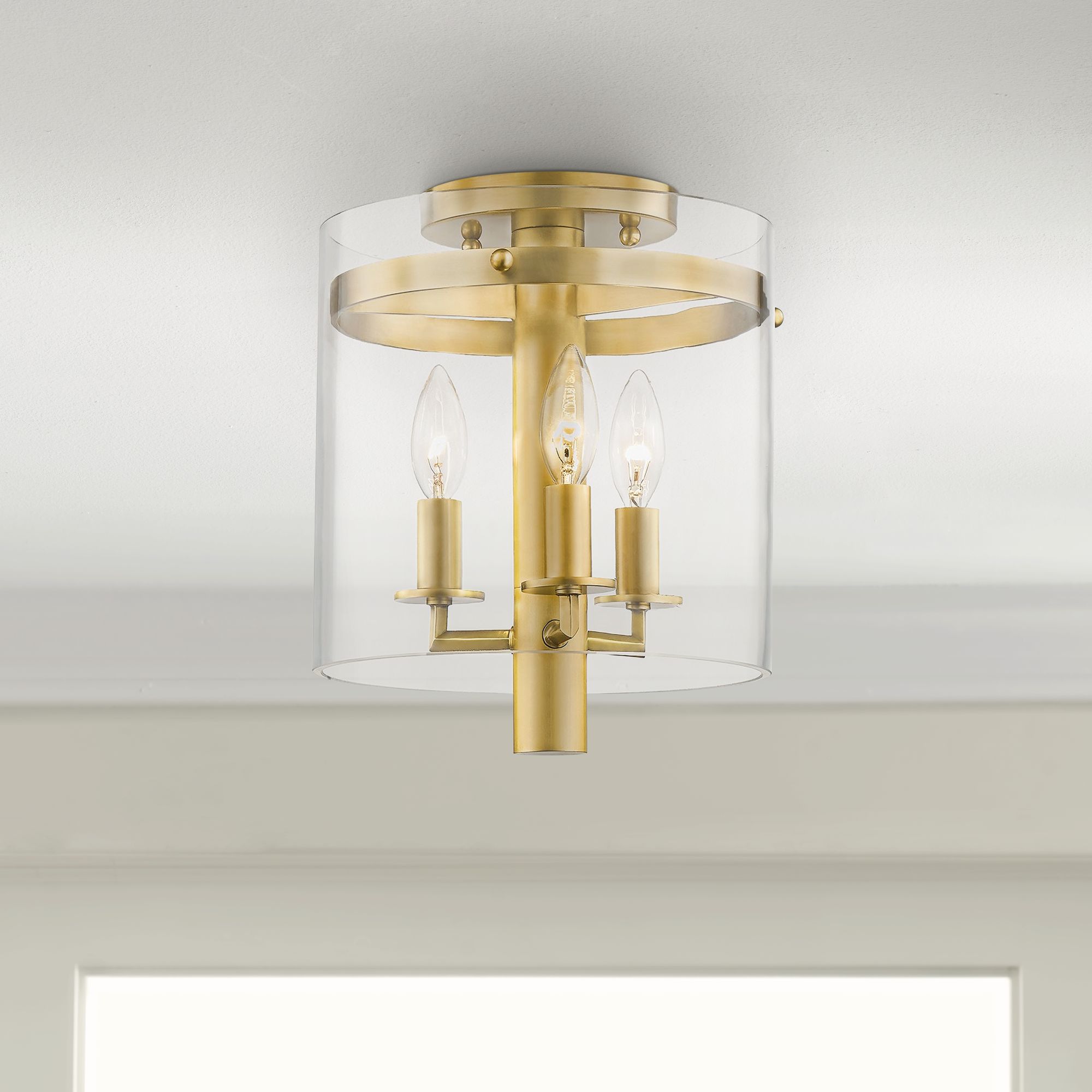 brass 3 light ceiling fitting