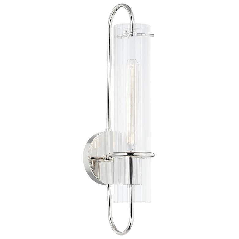 Image 1 Hudson Valley Beck 20 1/4" High 1-Light Polished Nickel Wall Sconce