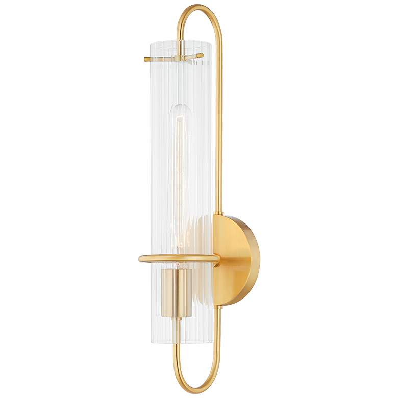 Image 2 Hudson Valley Beck 20 3/4" High Modern Aged Brass Wall Sconce more views