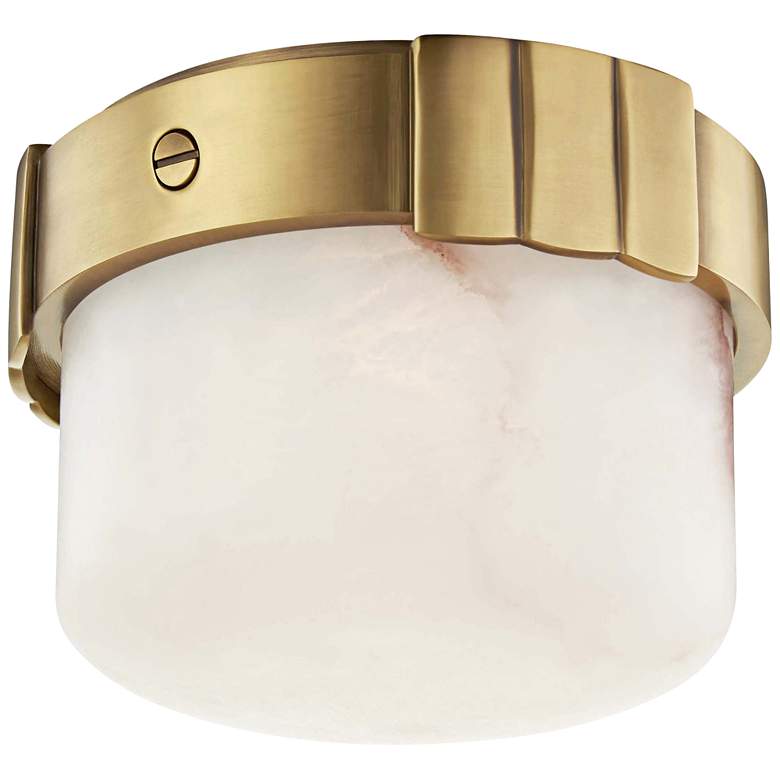 Image 1 Hudson Valley Beckett 6" Wide Aged Brass LED Ceiling Light