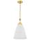 Hudson Valley Becki Owens Bronson 14" Brass and White Plaster Pendant