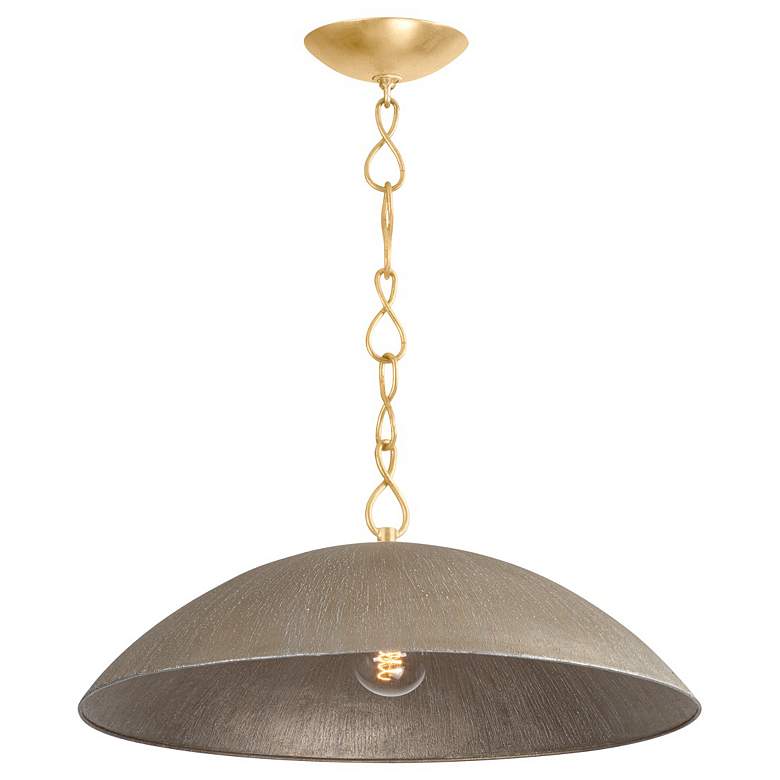 Image 1 Hudson Valley Becki Owens Eve 24" Gold and Silver Dome Pendant