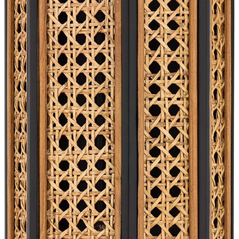 Image 2 Hudson Valley Becki Owens Georgia 16 1/2" Rattan Bronze Wall Sconce more views