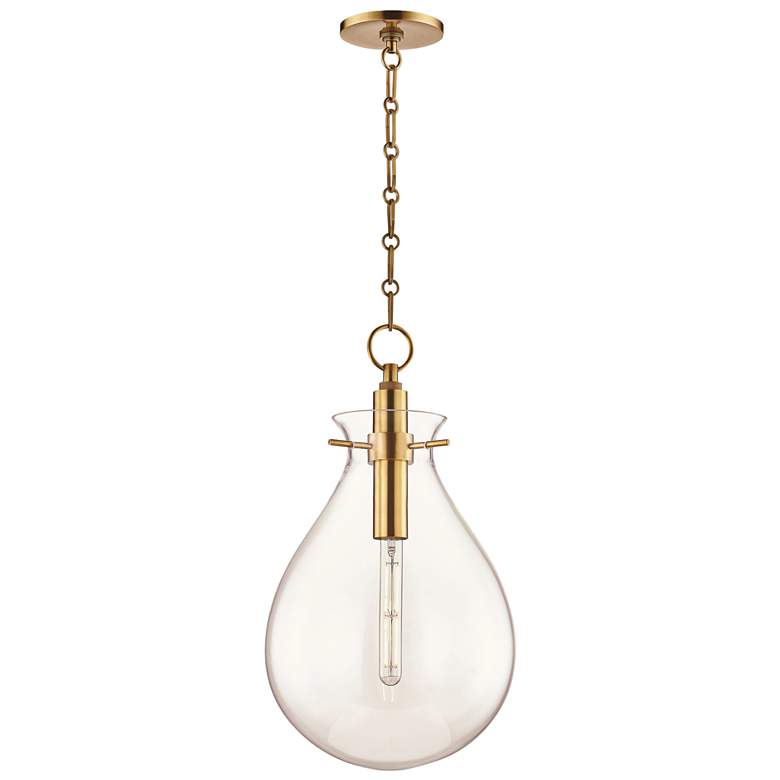 Image 2 Hudson Valley Becki Owens Ivy 12 1/2" Glass Aged Brass LED Sconce