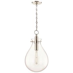 Hudson Valley Becki Owens Ivy 12 1/2" Glass and Nickel LED Pendant