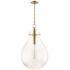 Hudson Valley Becki Owens Ivy 18" Brass and Clear Glass LED Pendant
