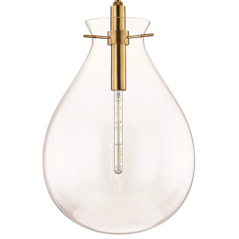 Image 4 Hudson Valley Becki Owens Ivy 18" Brass and Clear Glass LED Pendant more views