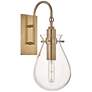 1_Hudson Valley Becki Owens Ivy 18" Clear Glass Aged Brass LED Sconce
