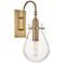 Hudson Valley Becki Owens Ivy 18" Clear Glass Aged Brass LED Sconce