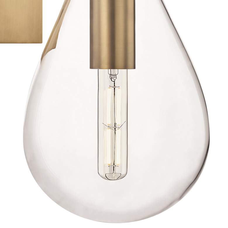 Image 2 Hudson Valley Becki Owens Ivy 18" Clear Glass Aged Brass LED Sconce more views