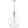 Hudson Valley Becki Owens Ivy 18" Nickel and Clear Glass LED Pendant