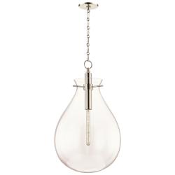 Hudson Valley Becki Owens Ivy 18" Nickel and Clear Glass LED Pendant