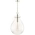 Hudson Valley Becki Owens Ivy 18" Nickel and Clear Glass LED Pendant