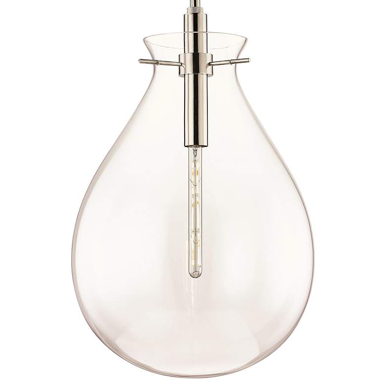 Image 4 Hudson Valley Becki Owens Ivy 18" Nickel and Clear Glass LED Pendant more views