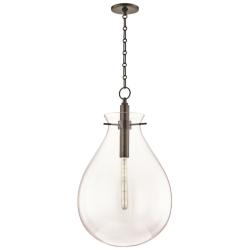 Hudson Valley Becki Owens Ivy 18" Old Bronze Clear Glass Pendant