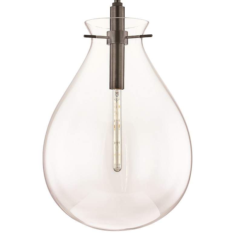 Image 4 Hudson Valley Becki Owens Ivy 18" Old Bronze Clear Glass Pendant more views