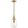 Hudson Valley Becki Owens Ivy 7 1/2" Aged Brass Glass LED Mini Pendant