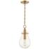 Hudson Valley Becki Owens Ivy 7 1/2" Aged Brass Glass LED Mini Pendant