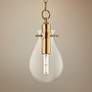 1_Hudson Valley Becki Owens Ivy 7 1/2" Aged Brass Glass LED Mini Pendant