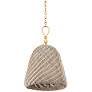 1_Hudson Valley Becki Owens Reina 14" Gold and Natural Rattan Pendant