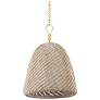 2_Hudson Valley Becki Owens Reina 21" Gold and Natural Rattan Pendant