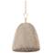 Hudson Valley Becki Owens Reina 21" Gold and Natural Rattan Pendant
