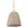 4_Hudson Valley Becki Owens Reina 21" Gold and Natural Rattan Pendant more views