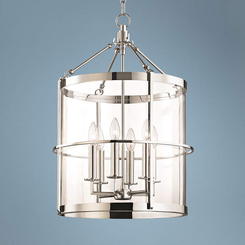 Image 1 Hudson Valley Becki Owens Ren 17 1/2" Polished Nickel 6-Light Pendant