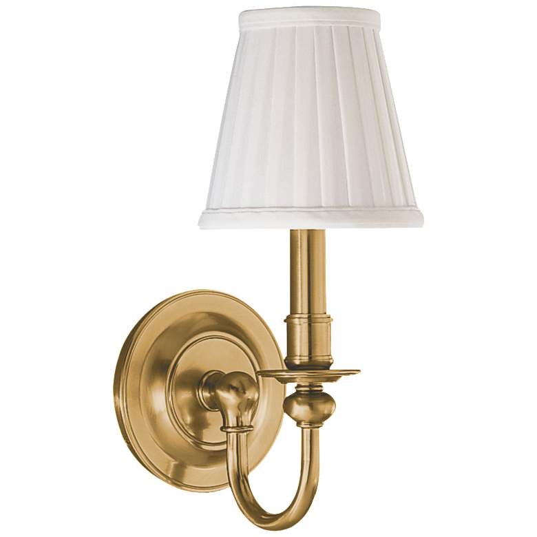 Image 1 Hudson Valley Beekman 5" Wide Aged Brass 1 Light Wall Sconce