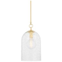 Hudson Valley Belleville 10" Wide Aged Brass Mini Pendant