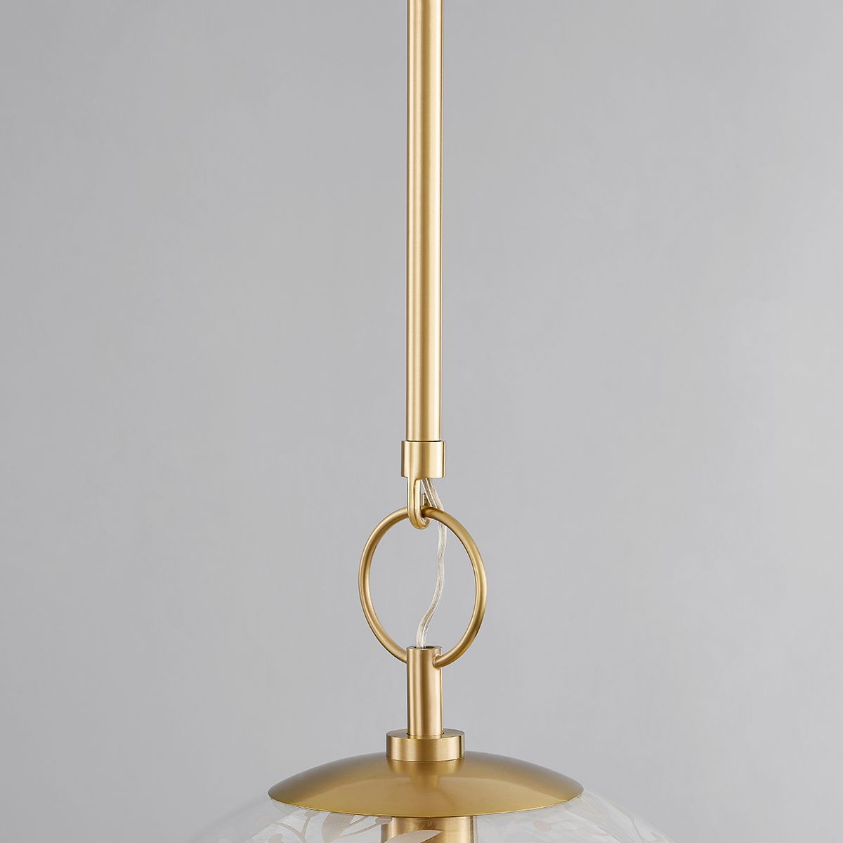 Image 5 Hudson Valley Belleville 14" Wide Aged Brass Pendant Light more views