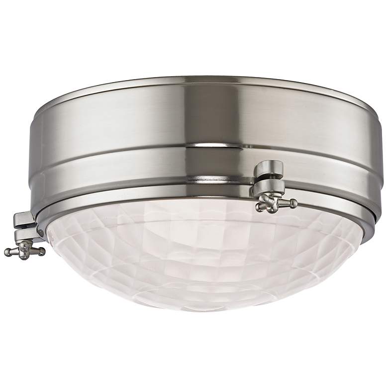 Image 1 Hudson Valley Belmont 9" Wide Satin Nickel Ceiling Light