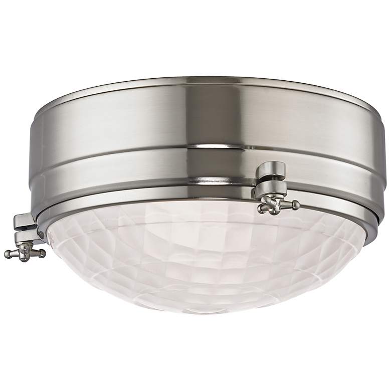 Image 1 Hudson Valley Belmont 9 inch Wide Satin Nickel Ceiling Light