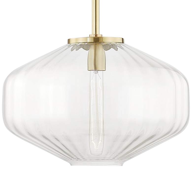 Image 3 Hudson Valley Bennett 18" Wide Aged Brass Pendant Light more views