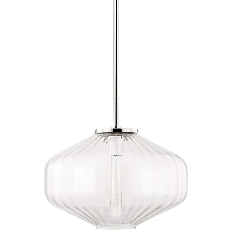 Image 2 Hudson Valley Bennett 18 inch Wide Polished Nickel Pendant Light